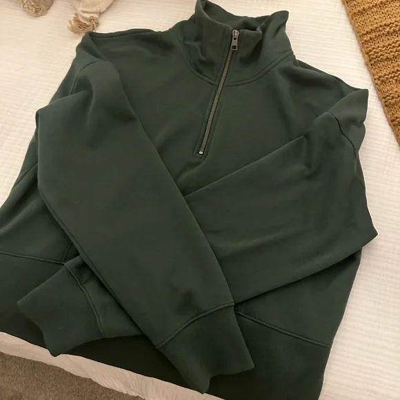Universal Thread Forest Green Fleece Half-Zip Pullover - Picture 2 of 4